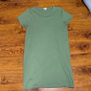 J. Crew Green T-Shirt Dress
